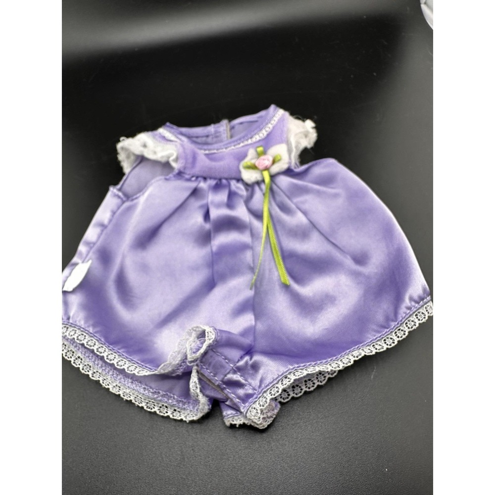 Cabbage Patch Kids Doll Purple Satin Small Romper Outfit READ